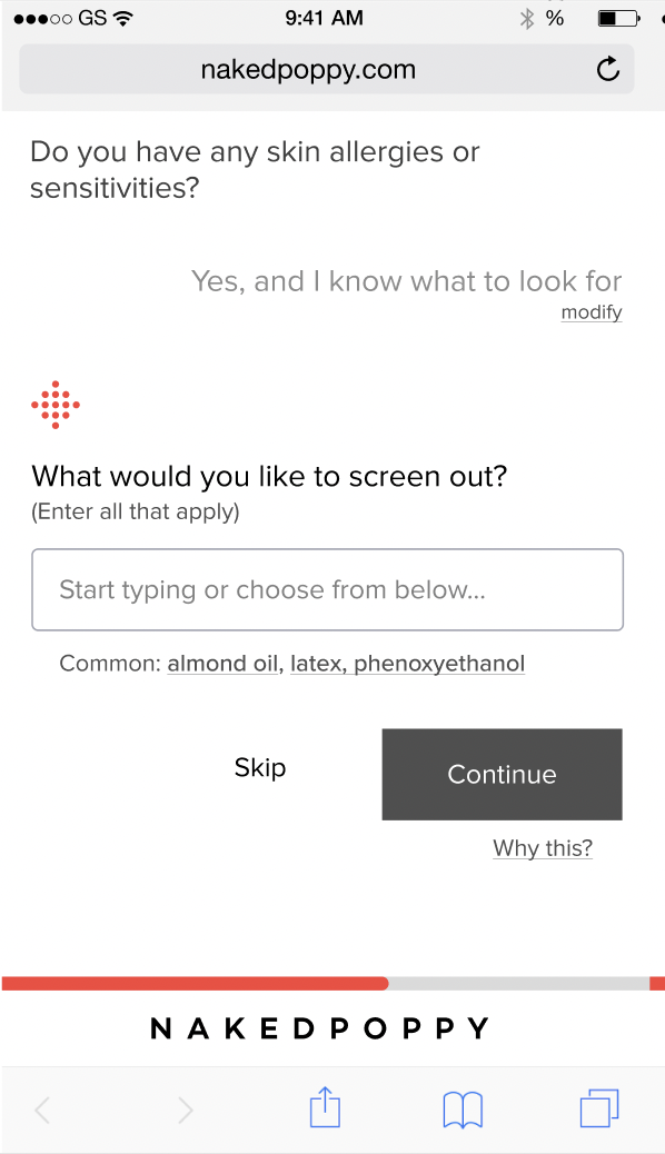 High-fidelity mockup used for usability testing